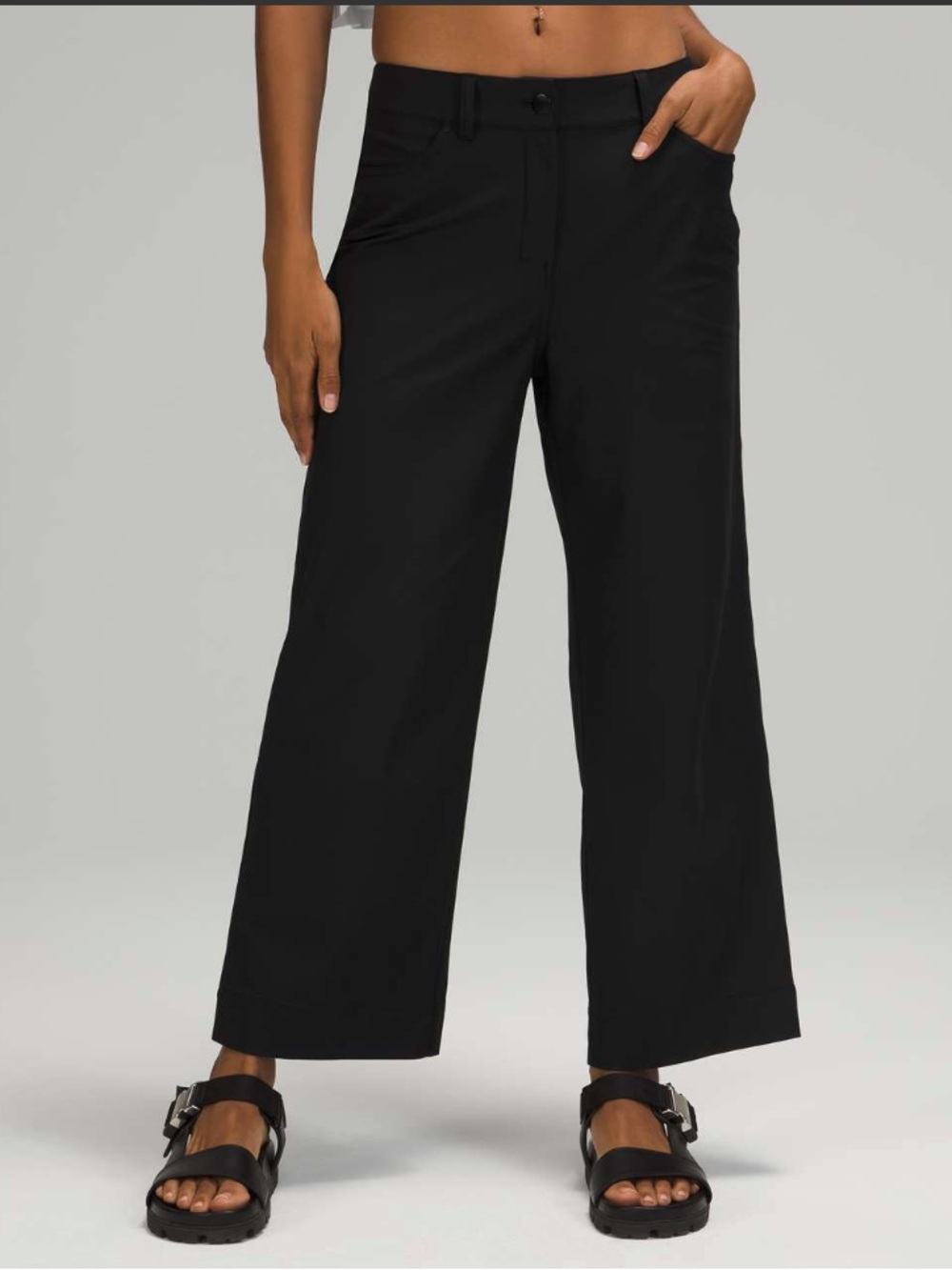 Lululemon City Sleek 5 Pocket Wide-Leg High Rise 7/8 Length Pant Size 29